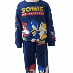 Sonic the Hedgehog Toddler Pajama Set – Size 4/5 – Blue